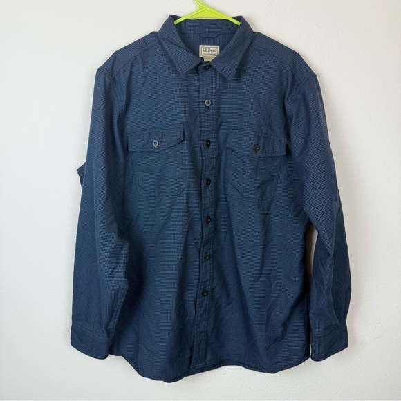 L.L. Bean Other - L.L.‎ Bean Men’s Blue Check Button-Up Shirt Size L Regular